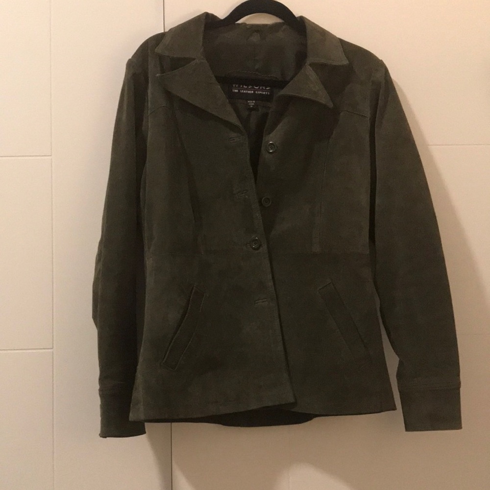 Vintage Green Leather Coat